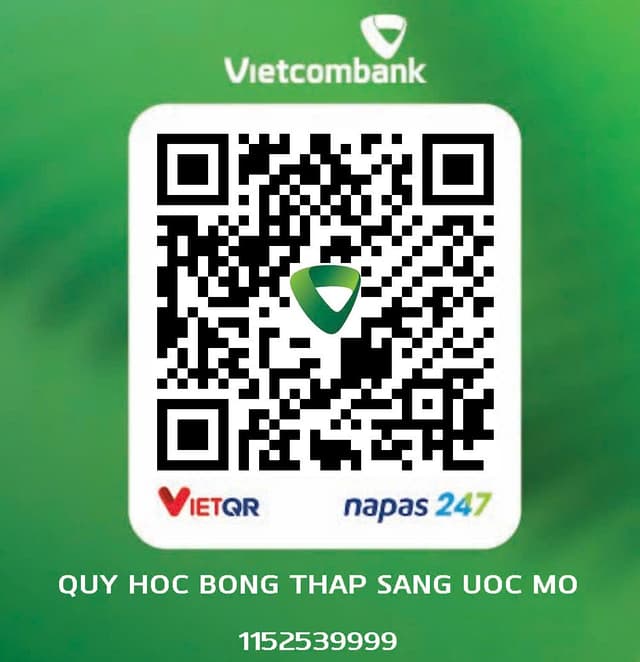 Mã QR chuyển khoản quyên góp